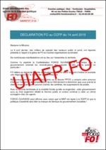 Déclaration de l’UIAFP-FO à la réunion du CCFP