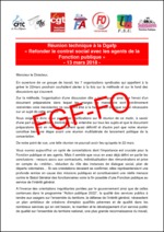 DÉCLARATION COMMUNE DES OS FP LUE EN SÉANCE : Mardi 13 mars 9 H 30 A LA DGAFP Réunion relative à la concertation “Refonder le contrat social avec les agents publics”