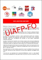 Déclaration unitaire des neuf OS FP à la réunion du 3 mai sur les CT et les CHSCT (1er Groupe de Travail dans le cadre de la concertation « Refonder le contrat social avec les agents publics » qui s’est tenu à la DGAFP