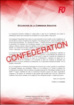 Déclaration de la Commission Exécutive de Force Ouvrière du mercredi 23 mai 2018.