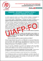 Compte-rendu UIAFP FO du GT1 qui s’est tenu à la DGAFP le 31 mai 2018 sur le chantier 2 Contrat (Développer et améliorer le recours au contrat)