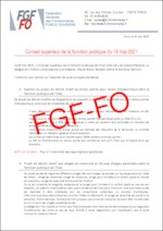 Compte-rendu FGF-FO du Conseil supérieur de la fonction publique de l’État du 19 mai 2021