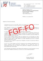 Courrier de la FGF-FO adressé à  la DGAFP relatif à l’obligation vaccinale