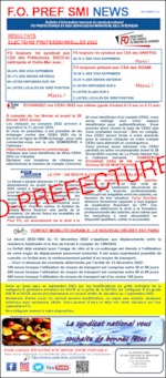 Newsletter – FOPREF SMI – Décembre 2022