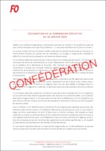 Déclaration de la Commission Exécutive de Force Ouvrière du 18 janvier 2024