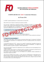 Compte-rendu FO du CHSCT du 25 mars 2014 et déclaration préalable