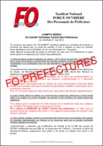 Compte rendu du CT Central des Préfectures du 21 mai 2014