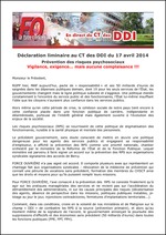 Compte-rendu FO du CT des DDI du 17 avril 2014 et déclaration préalable