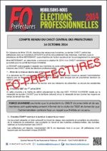 Compte-rendu FO du CHSCT central des préfectures du 14 octobre 2014