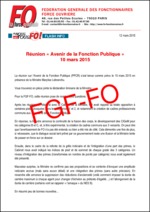 Compte-rendu de la réunion sur l’Avenir de la Fonction publique