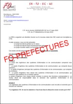 Compte-rendu FO SIC  du CTM  sur la filière des Ingénieurs SIC et projet de décret indiciaire ISIC ainsi que la durée moyenne des grades et échelons