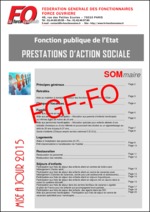 Prestations d’action sociale 2015