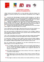 DÉCLARATION LIMINAIRE DES OS – CGT FO FSU SOLIDAIRES CFE CGC CIAS 15 OCTOBRE 2015