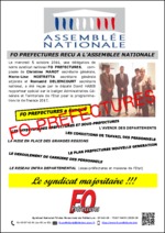 PLF 2017 – AGTE-  Audition FO Préfectures à l’Assemblé Nationale