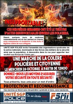 Marche de la colère policière et citoyenne – mercredi 26 octobre à 12h