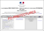 Calendrier prévisionnel des examens et concours internes 2017/2018