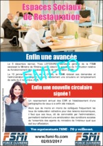 Tract sur les espaces sociaux de restauration et circulaire du 13 janvier 2017