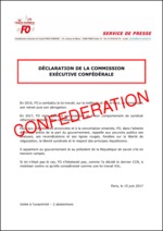 Déclaration de la Commission exécutive confédérale FO du 15 juin 2017