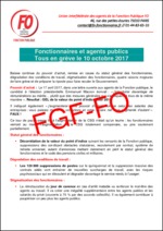 JOURNÉE DU 10 OCTOBRE 2017 : TRACT FO FONCTION PUBLIQUE