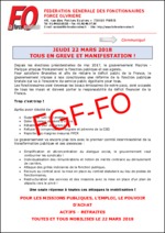 Jeudi 22 mars Tous en grève et manifestations !