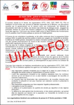 CONFÉRENCE DE PRESSE DES ORGANISATIONS SYNDICALES DE LA FONCTION PUBLIQUE- LE 27 FÉVRIER 2018 A 11 HEURES