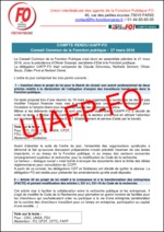 COMPTE RENDU ASSEMBLÉE PLÉNIÈRE DU CCFP DU 27 MARS 2019