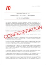 DÉCLARATION DE LA COMMISSION EXÉCUTIVE CONFÉDÉRALE FO