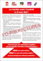 Appel commun des retraités de FO, CGT, FSU, Solidaires et LSR à se joindre à la journée du 19 mars 2019