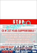 MOBILISATION GÉNÉRALE SUR LES SUICIDES DANS LA PN – INTERSYNDICALE – STOP ! Ce n’est plus supportable !