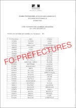 Candidats déclarés admissible au titre de l’année 2020 à l’examen professionnel de secrétaire administratif de classe exceptionnelle