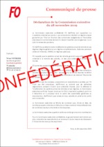Déclaration de la Commission exécutive confédérale FO du 28 novembre 2019