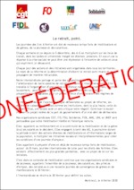 Communiqué de presse des confédérations syndicales du 06 février 2020 : Le retrait, point