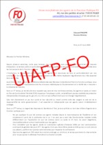 COURRIER UIAFP FO au Premier ministre,  Edouard Philippe