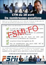 CTM du 28 avril –  De nombreuses questions