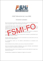 Déclaration préalable et tract suite au CHSCT ministériel du 5 mai 2020