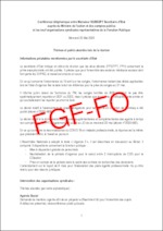 Conférence téléphonique du Mercredi 20 Mai 2020 entre Monsieur DUSSOPT Secrétaire d’Etat auprès du Ministre de l’action et des comptes publics et les neuf organisations syndicales représentatives de la Fonction Publique