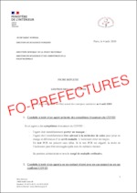 Covid-19 : fiche réflexe sur la gestion des cas contacts fo-prefectures 	x