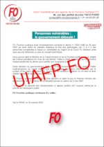 Personnes vulnérables: Le gouvernement débouté  – communiqué de presse du Conseil d’Etat et courrier UIAFP-FO adressé au Premier ministre