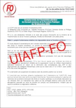 Compte-rendu de l’Assemblée plénière du Conseil commun de la Fonction Publique du 18 décembre 2020 et déclaration FO