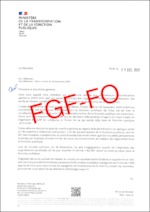 Courrier de la ministre de la TFP en réponse à la lettre de la  FGF FO du 25 novembre relatif à la réforme des CAP