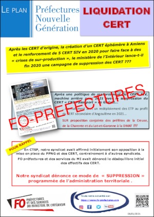 Fermeture du CERT CNI-passeports  secondaire de Guéret (Creuse)