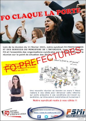 Groupe de travail SGCD – FO claque la porte