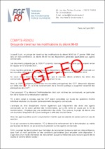 Groupe de travail sur les modifications du décret 86-83 concernant les agents contractuels