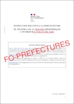 Instruction relative à la mise en œuvre du télétravail au sein des ministères de l’intérieur et des outre-mer dans sa dernière mise à jour, suite au CTM du 26 mai 2021 et du CT des DDI du 27 mai 2021