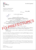 Instruction du secrétaire général relative à la mise en place du télétravail dans les services du ministère de l’intérieur du 28 juillet 2021