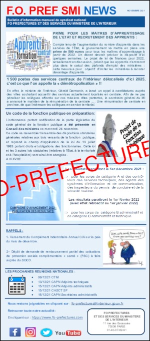 Newsletter – FOPREF SMI – novembre 2021