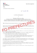 Instruction du Secrétaire général du ministère de l’intérieur du 2 février 2022 relative à l’organisation du travail et aux gestes barrières