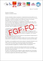 COURRIER OS FP : CFE CGC, CFTC, CGT, FA, FO Etat, FSU, Solidaires et UNSA