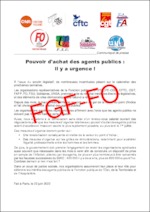 Pouvoir d’achat des agents publics : il y a urgence !