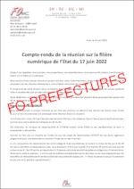 Réunion sur la “filière du numérique” du 17 juin 2022